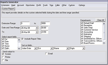 Custom Report Generator