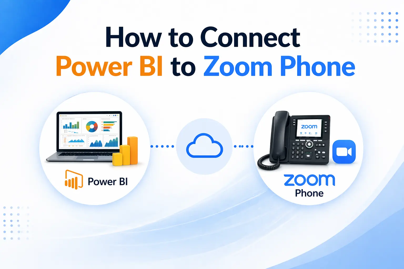 diagram showing Zoom Phone data flowing into Power BI