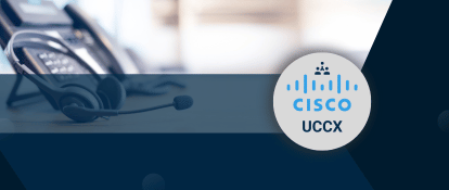 Cisco Logo atop a call center data background