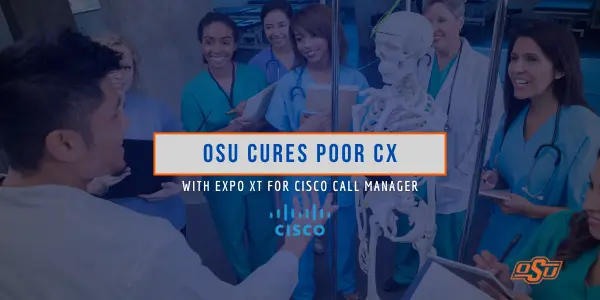 OSU medical college classroom with students standing around skeleten