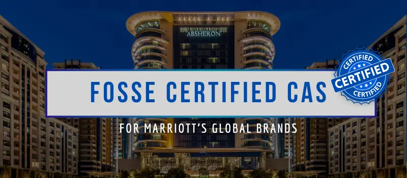 Marriott Hotel Background with Fosse Certified Text