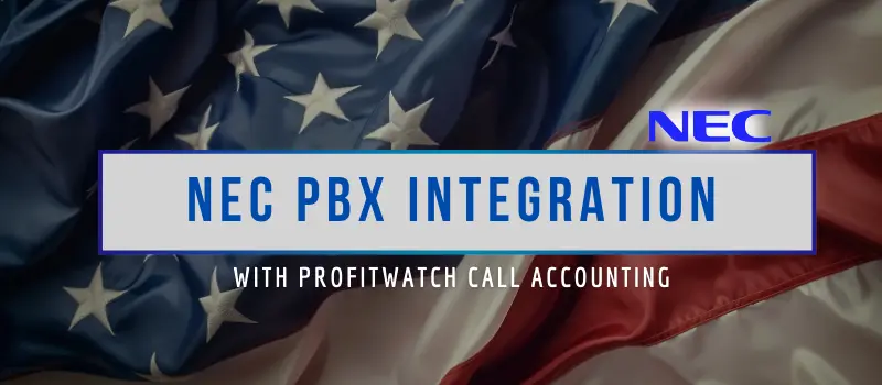 NEC integration of call accounting background image with ProfitWatch screenshot