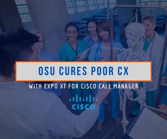 banner showing medical students at OSU campus classroom near skeleten