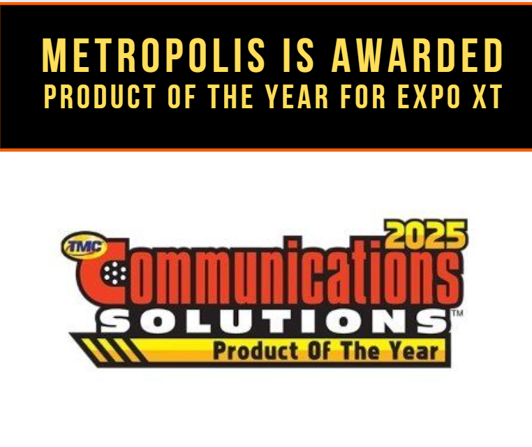 trophy image with logo for Communication Product of the Year and Expo XT shown
